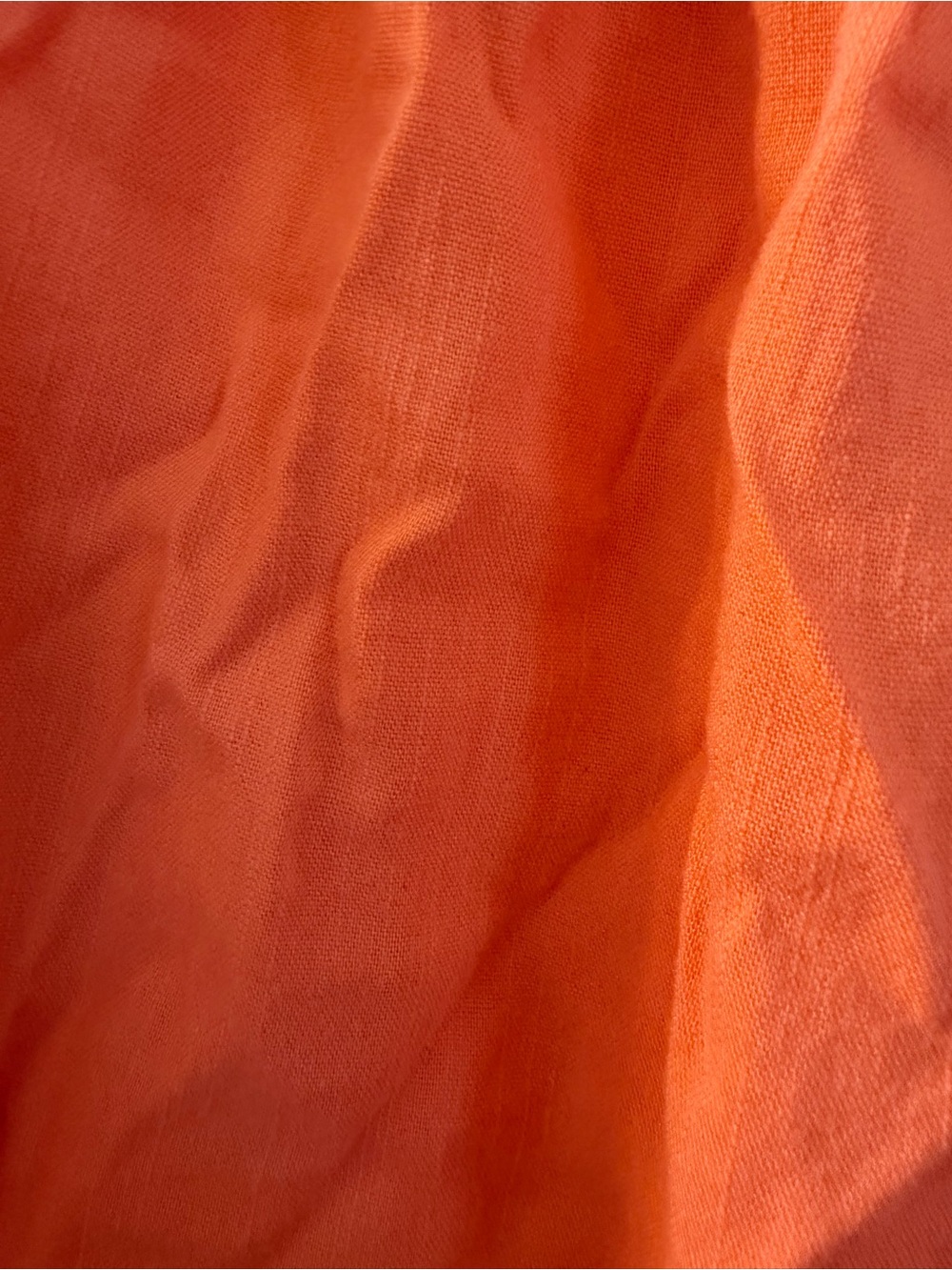 St. John's Bay Bright Orange V-Neck Peasant Blouse - Picture 4 of 4